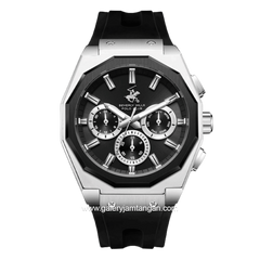 Beverly Hills Polo Club BP3815X.351 Black Silicone Strap