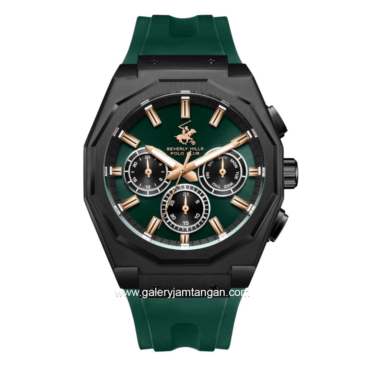 Beverly Hills Polo Club BP3815X.675 Dark Green Silicone Strap