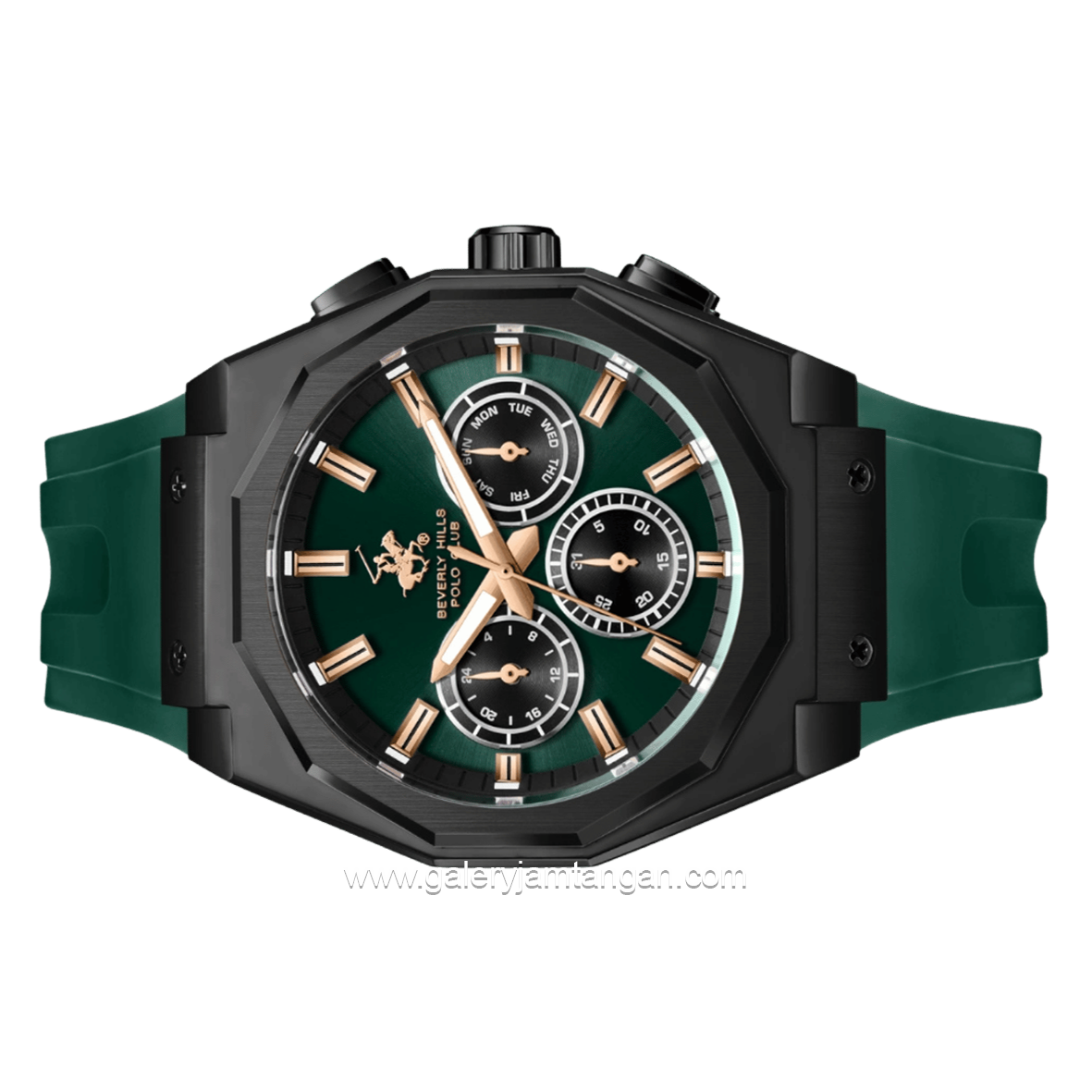 Beverly Hills Polo Club BP3815X.675 Dark Green Silicone Strap