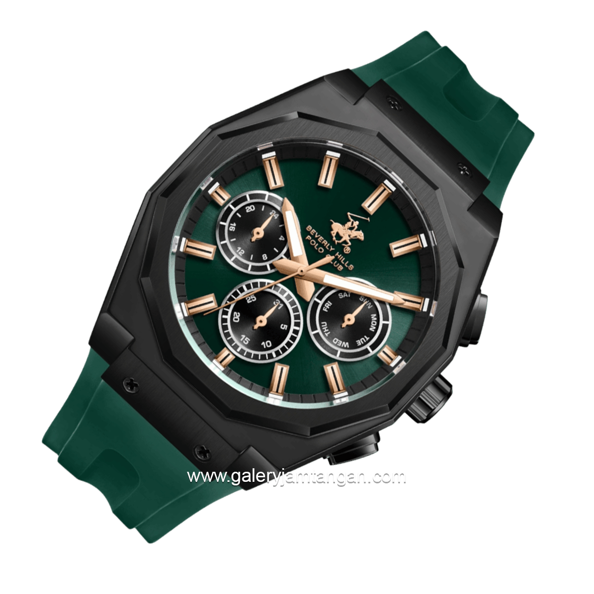Beverly Hills Polo Club BP3815X.675 Dark Green Silicone Strap