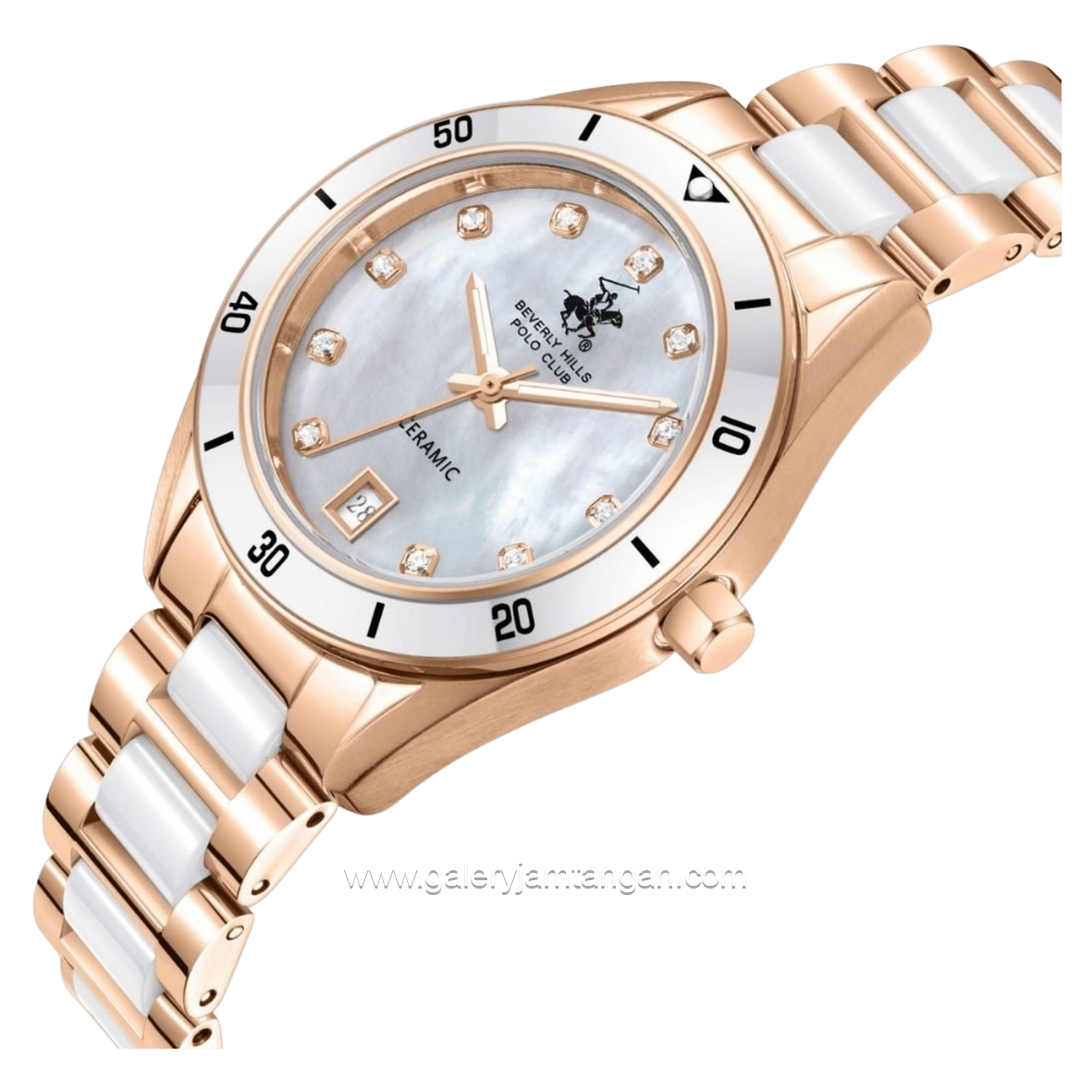 BEVERLY HILLS POLO CLUB BP3829X.420 Rosegold Silver Stainless Steel Strap