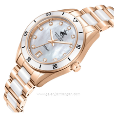 BEVERLY HILLS POLO CLUB BP3829X.420 Rosegold Silver Stainless Steel Strap