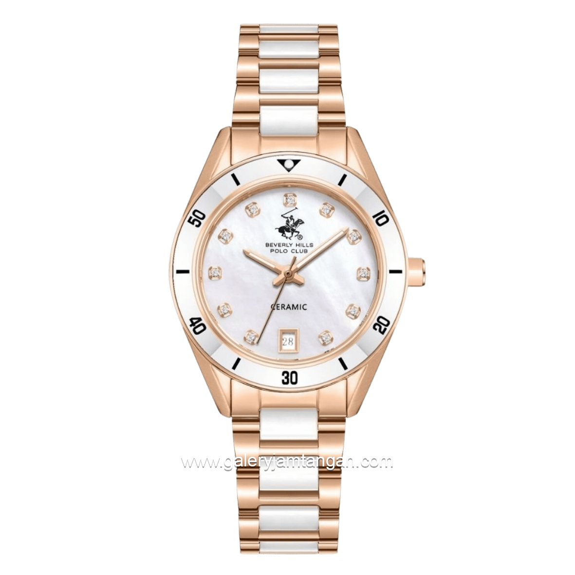 BEVERLY HILLS POLO CLUB BP3829X.420 Rosegold Silver Stainless Steel Strap
