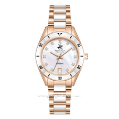BEVERLY HILLS POLO CLUB BP3829X.420 Rosegold Silver Stainless Steel Strap
