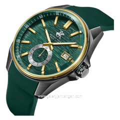 BEVERLY HILLS POLO CLUB BHPC BP3837X.075 Green Silicone Strap