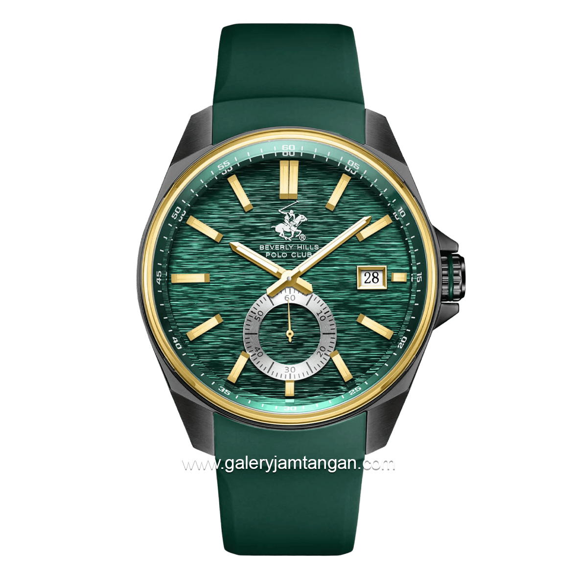 BEVERLY HILLS POLO CLUB BHPC BP3837X.075 Green Silicone Strap