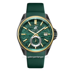 BEVERLY HILLS POLO CLUB BHPC BP3837X.075 Green Silicone Strap