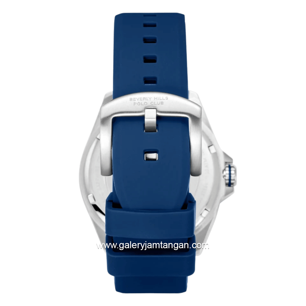 BEVERLY HILLS POLO CLUB BHPC BP3837X.339 Blue Silver Silicone Strap