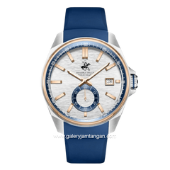 BEVERLY HILLS POLO CLUB BHPC BP3837X.339 Blue Silver Silicone Strap