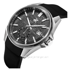 BEVERLY HILLS POLO CLUB BHPC BP3837X.361 Black Silver Silicone Strap