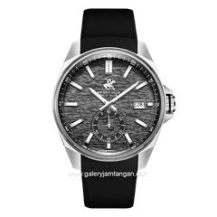 BEVERLY HILLS POLO CLUB BHPC BP3837X.361 Black Silver Silicone Strap