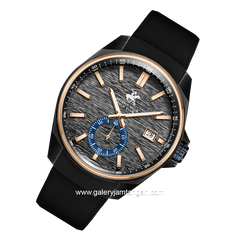 BEVERLY HILLS POLO CLUB BHPC BP3837X.651 Black Silicone Strap