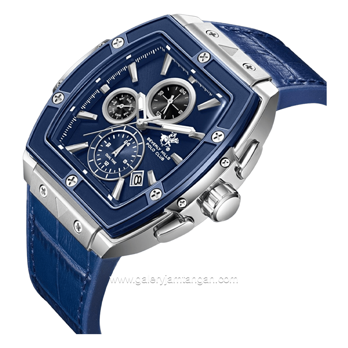 Beverly Hills Polo Club BP3841X.399 Dark Blue Leather Strap