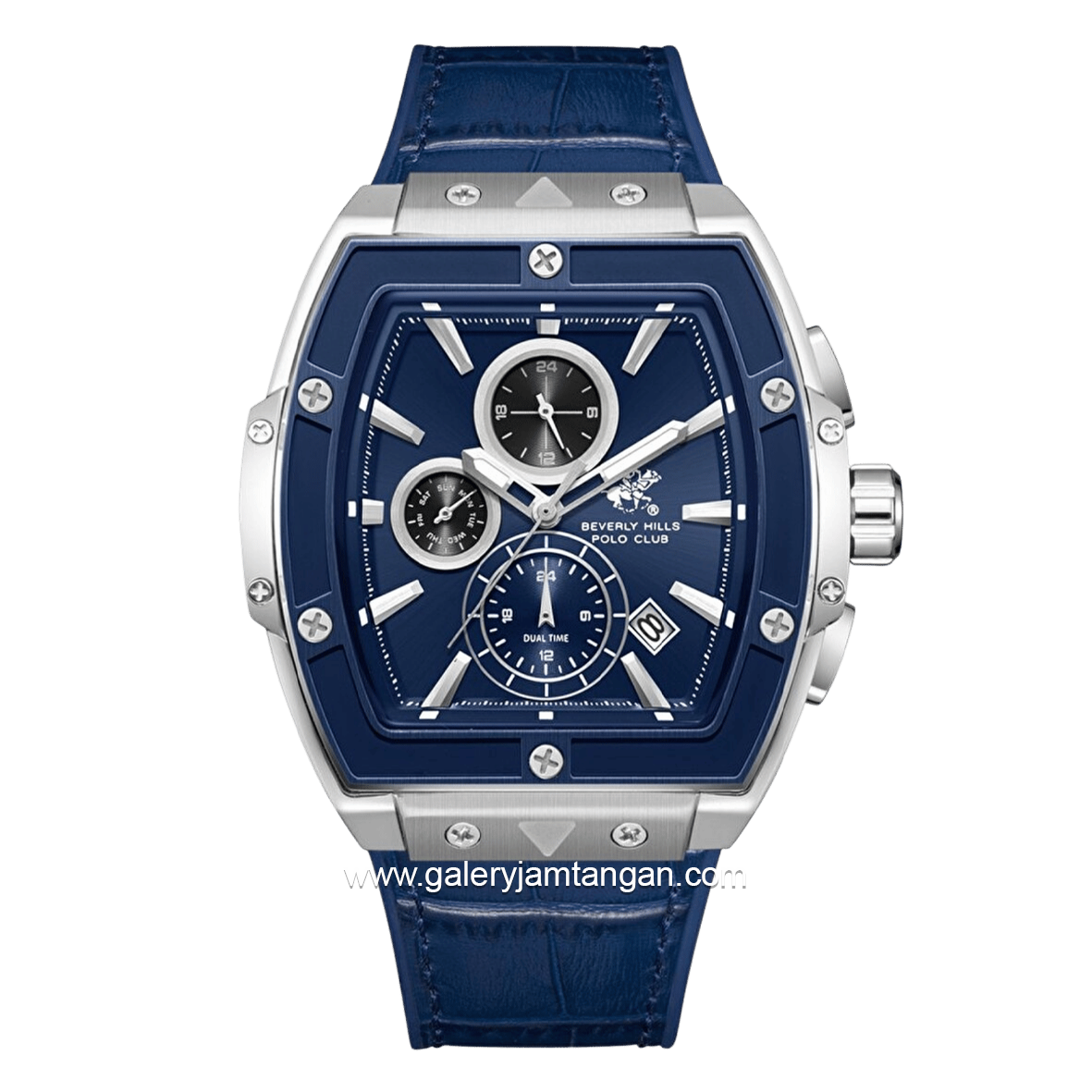 Beverly Hills Polo Club BP3841X.399 Dark Blue Leather Strap