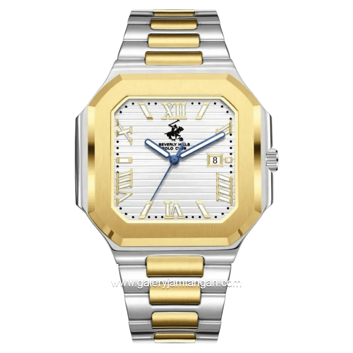 Beverly Hills Polo Club BP3845X.230 Silver Combi Stainless Steel Strap