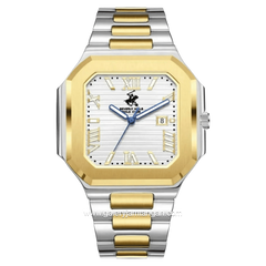 Beverly Hills Polo Club BP3845X.230 Silver Combi Stainless Steel Strap