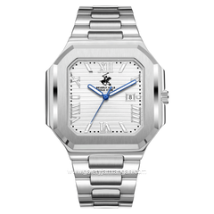 Beverly Hills Polo Club BP3845X.330 Silver Stainless Steel Strap