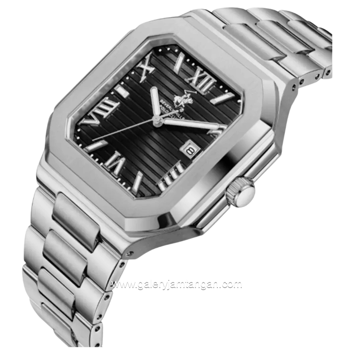 Beverly Hills Polo Club BP3845X.350 Silver Dial Black Stainless Steel Strap