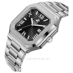 Beverly Hills Polo Club BP3845X.350 Silver Dial Black Stainless Steel Strap