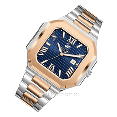 Beverly Hills Polo Club BP3845X.590 Silver Rosegold Dial Blue Stainless Steel Strap