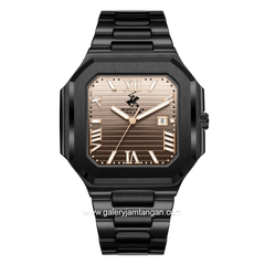 Beverly Hills Polo Club BP3845X.610 Black Dial Brown Stainless Steel Strap