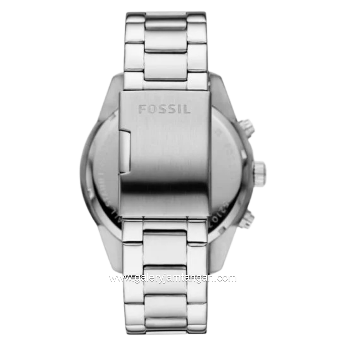 FOSSIL BQ2624 Silver Dial Black Stainless Steel Strap