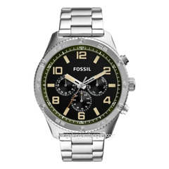 FOSSIL BQ2624 Silver Dial Black Stainless Steel Strap