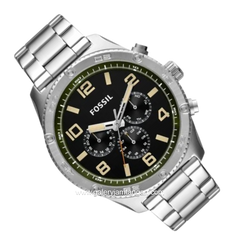 FOSSIL BQ2624 Silver Dial Black Stainless Steel Strap