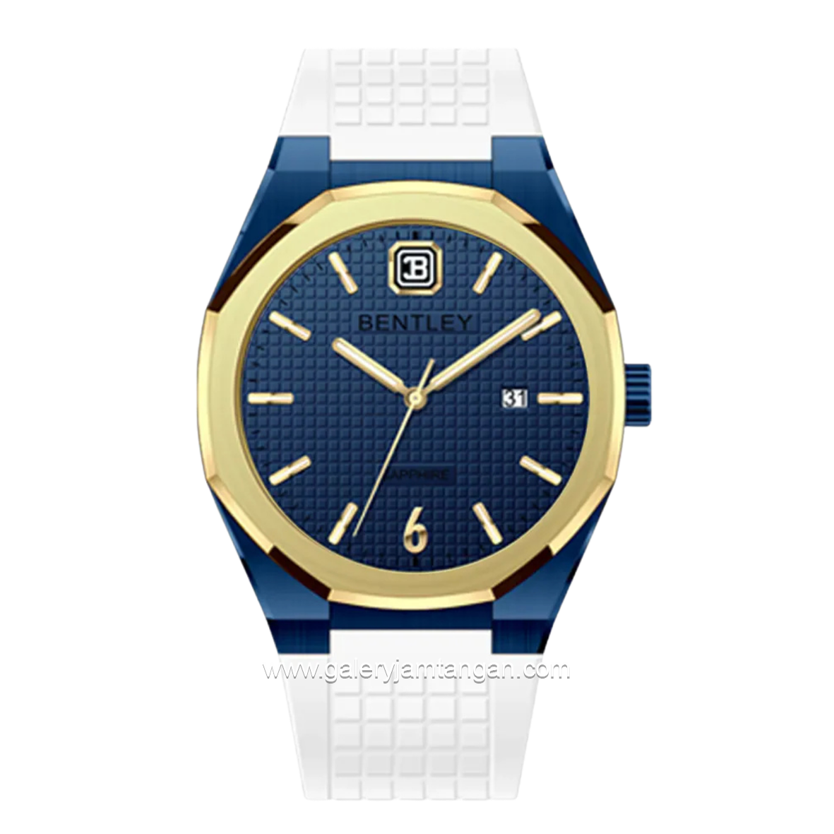BENTLEY THE AURARAY BL-24-17 White Gold Dial Blue Rubber Strap