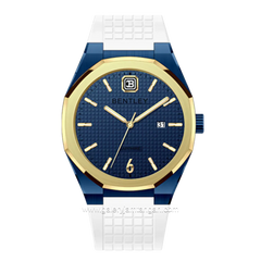 BENTLEY THE AURARAY BL-24-17 White Gold Dial Blue Rubber Strap