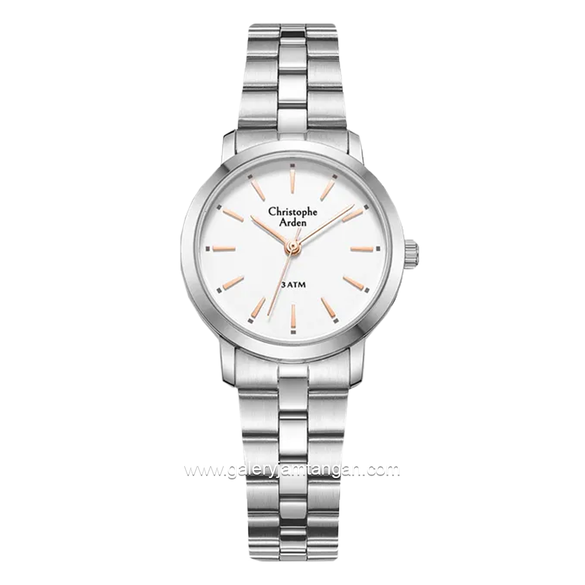 Christophe Arden CA 1002 LH Silver Dial White Stainless Steel