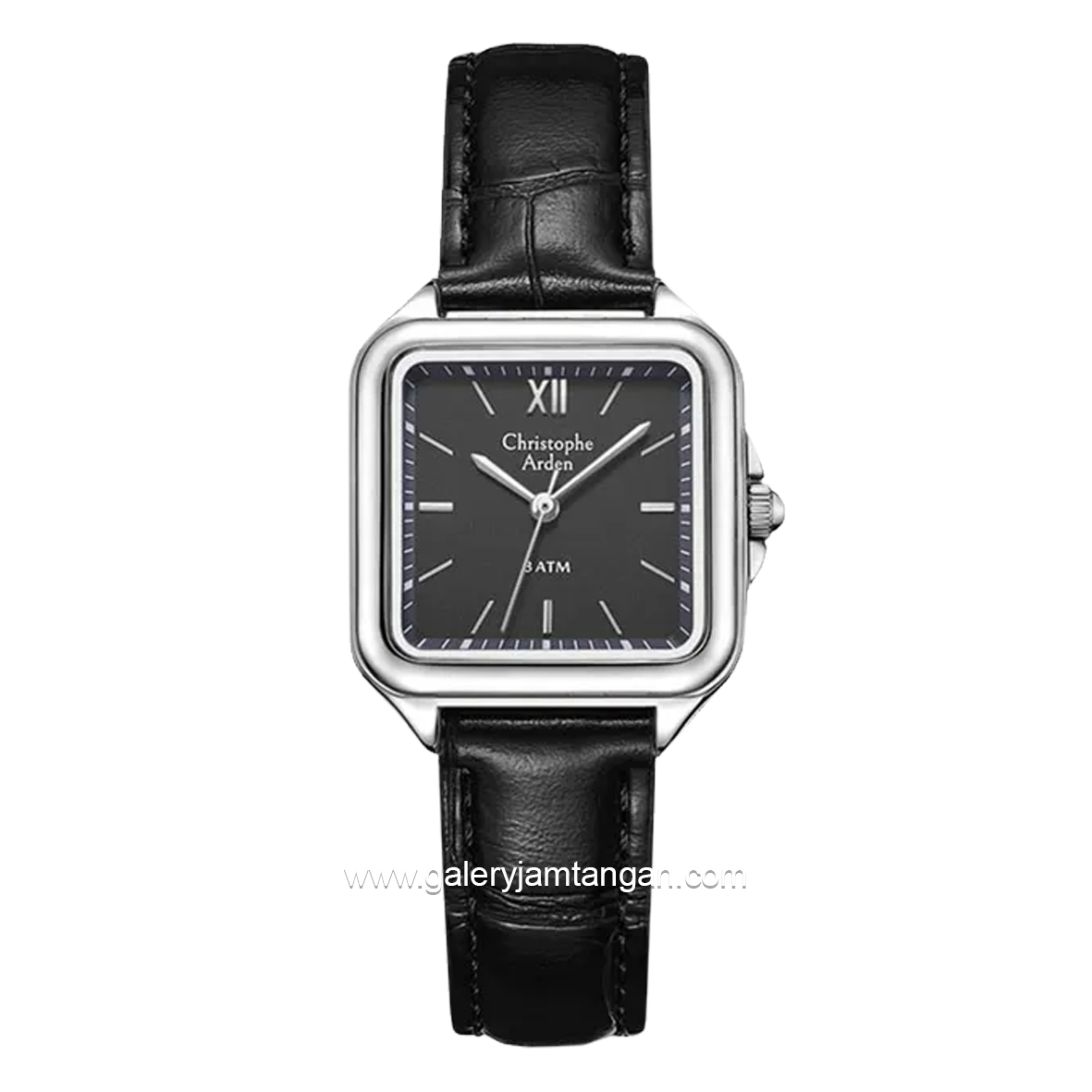 Christophe Arden CA 1003 LH Black Silver Leather Strap