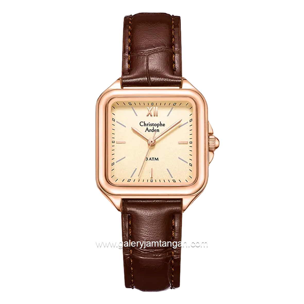 Christophe Arden CA 1003 LH Brown Rosegold Leather Strap