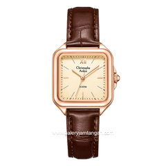 Christophe Arden CA 1003 LH Brown Rosegold Leather Strap