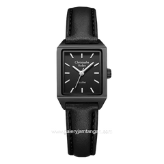 Christophe Arden CA 1004 LH Black Hour Marker White Leather Strap