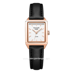 Christophe Arden CA 1004 LH Black Rosegold Leather Strap
