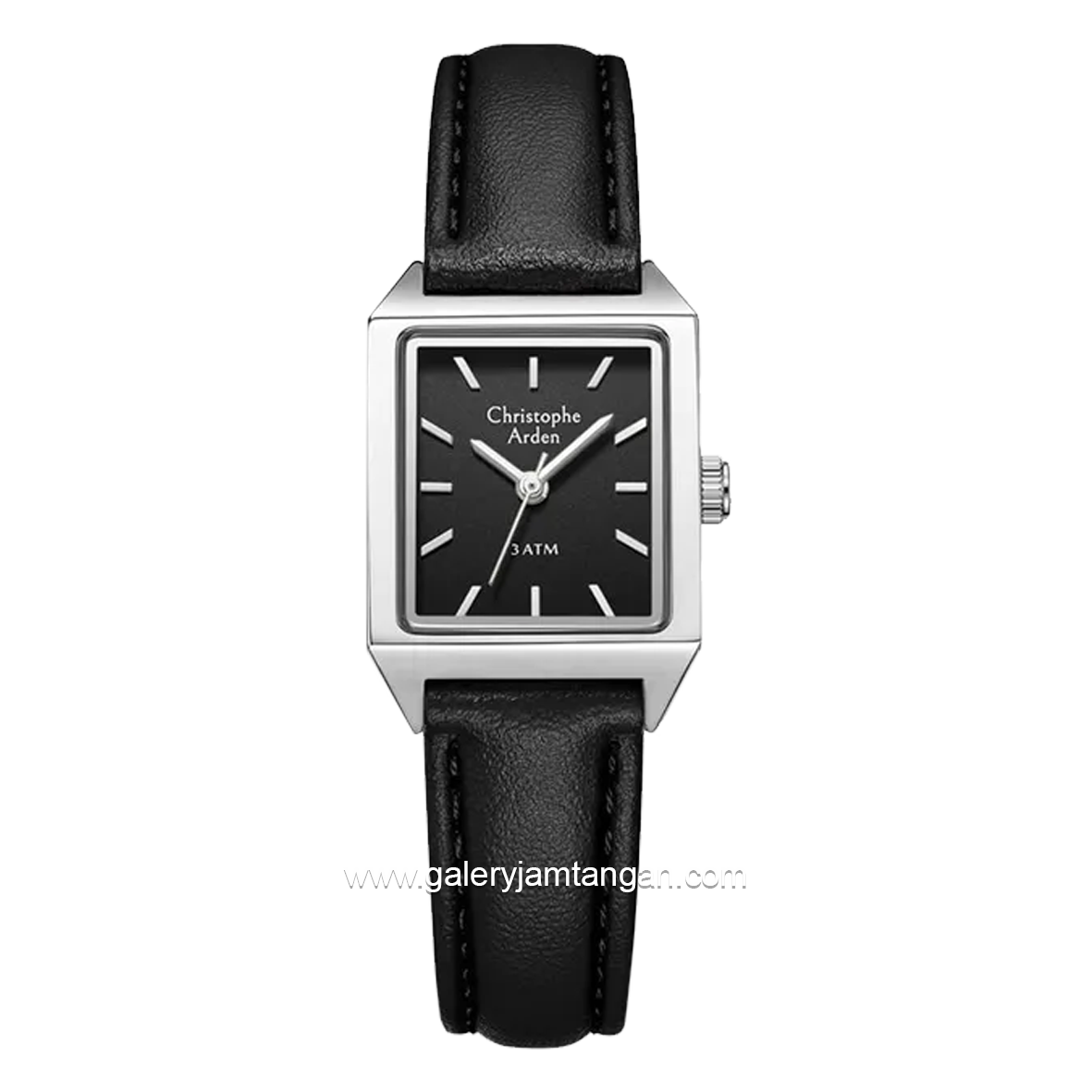 Christophe Arden CA 1004 LH Black Silver Leather Strap