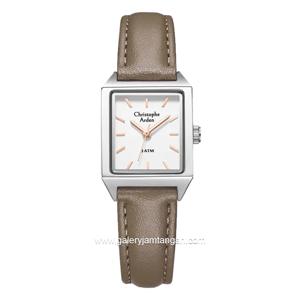 Christophe Arden CA 1004 LH Brown Silver Leather Strap