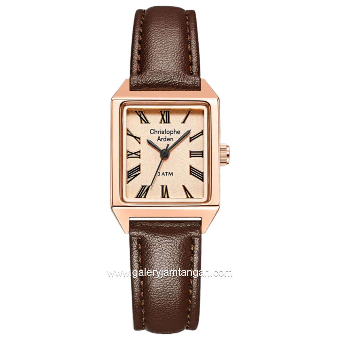 Christophe Arden CA 1004 LH Brown Dial Rose Leather Strap