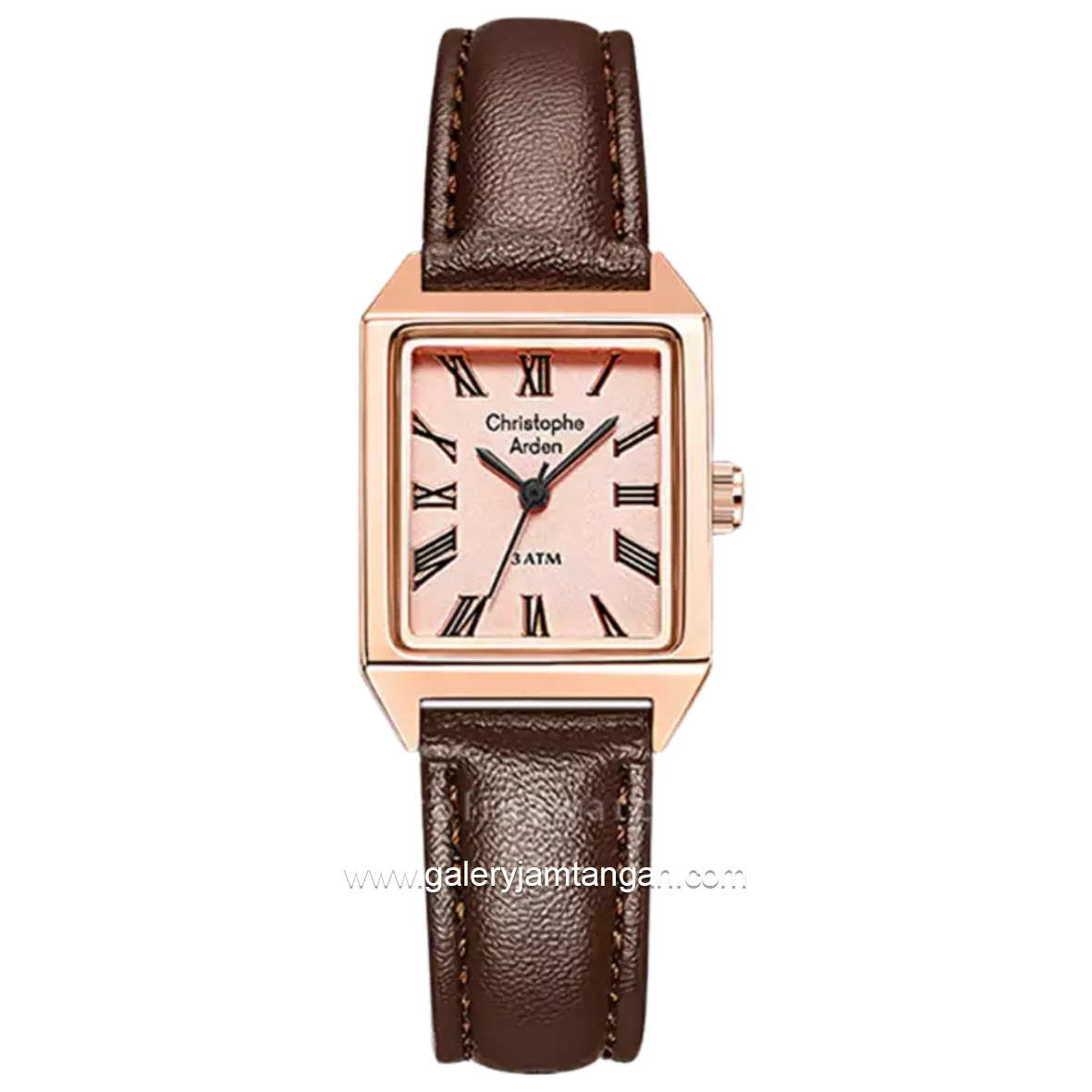 Christophe Arden CA 1004 LH Brown Dial Pink Leather Strap