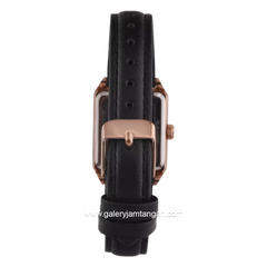 Christophe Arden CA 1004 LH LRGSL2 Black Rosegold Dial White Leather Strap