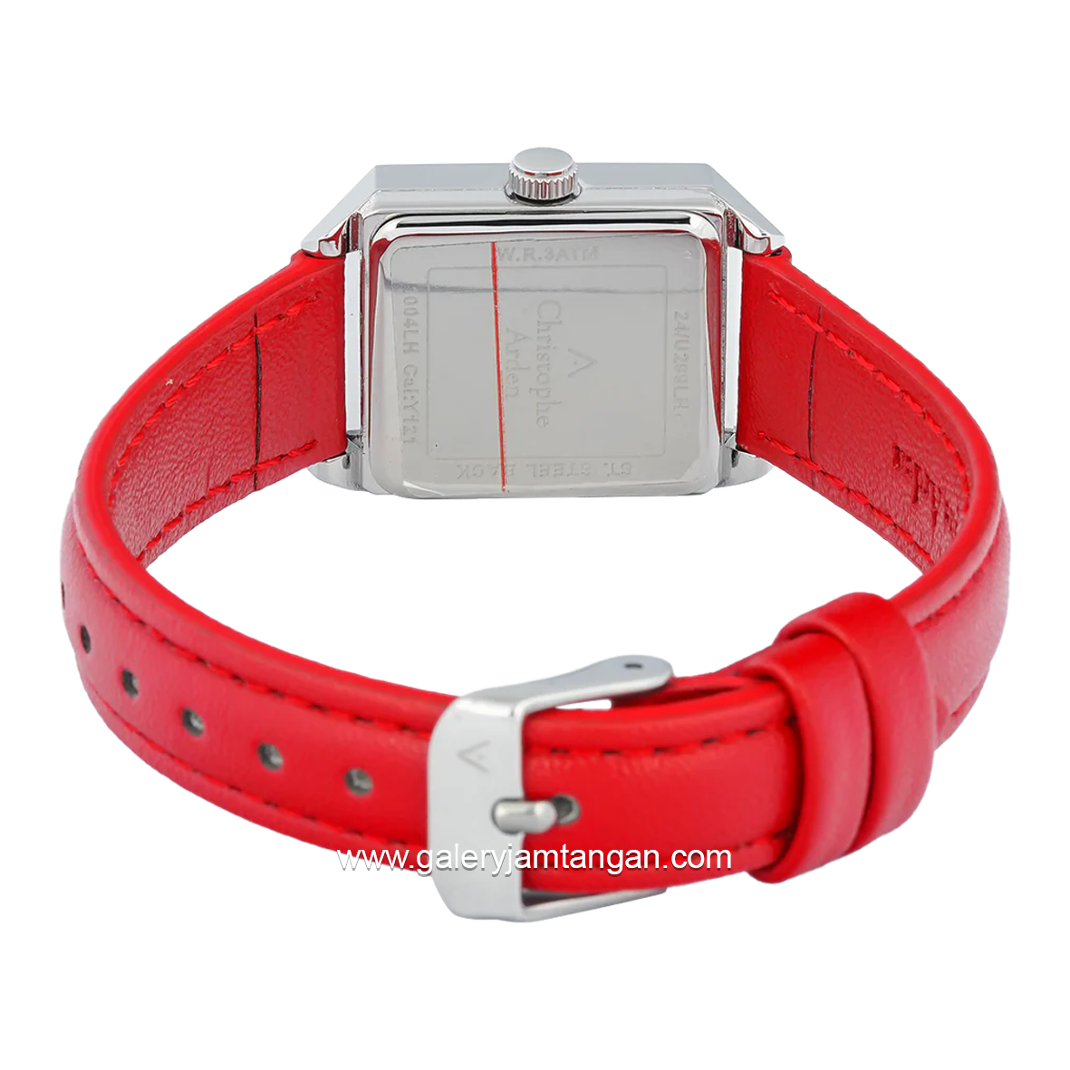 Christophe Arden CA 1004 LH Red Silver Leather Strap
