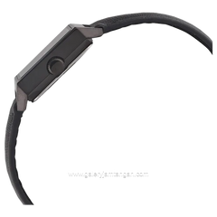 Christophe Arden CA 1004 LH Black Hour Marker White Leather Strap