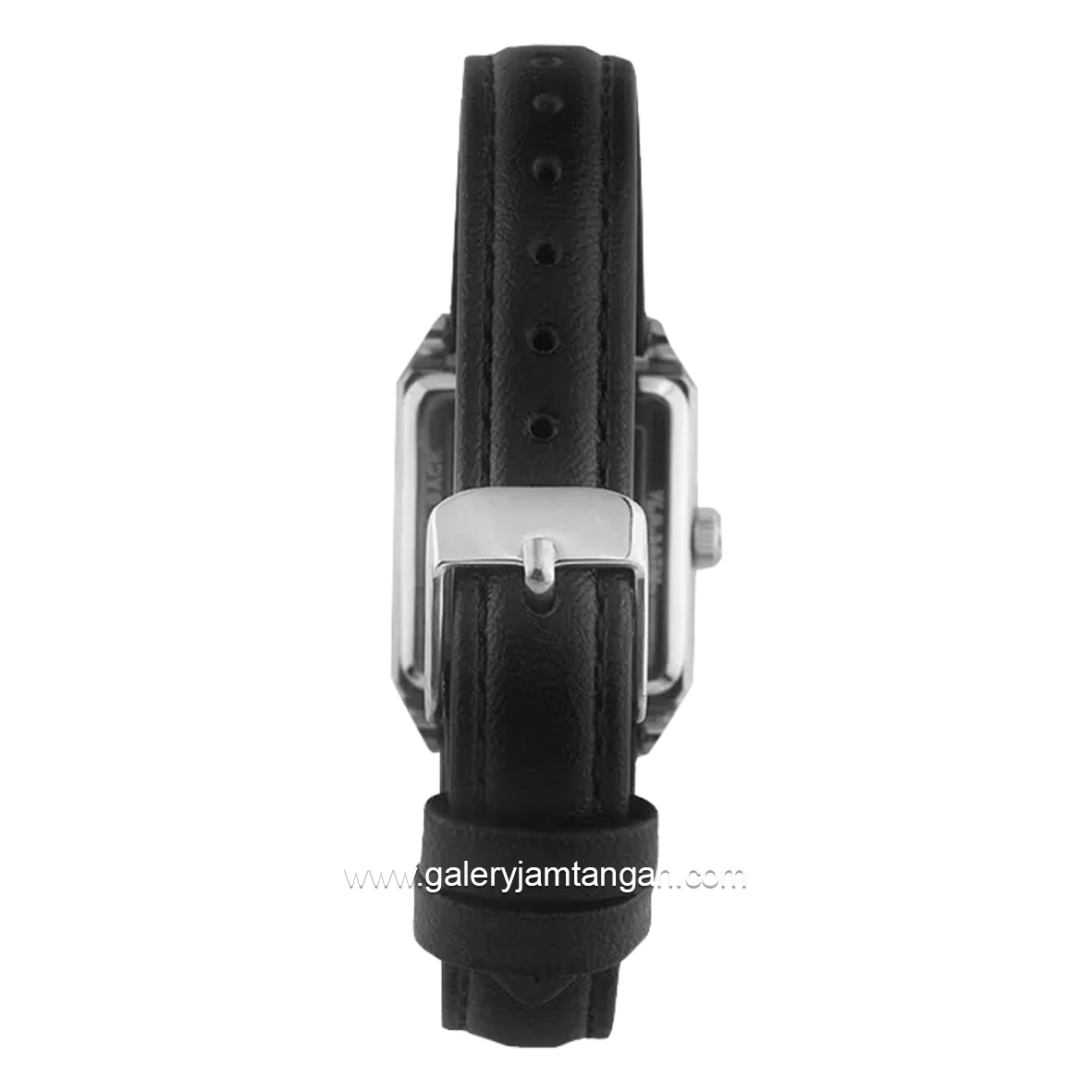 Christophe Arden CA 2003 LD Black Silver Dial White Leather Strap