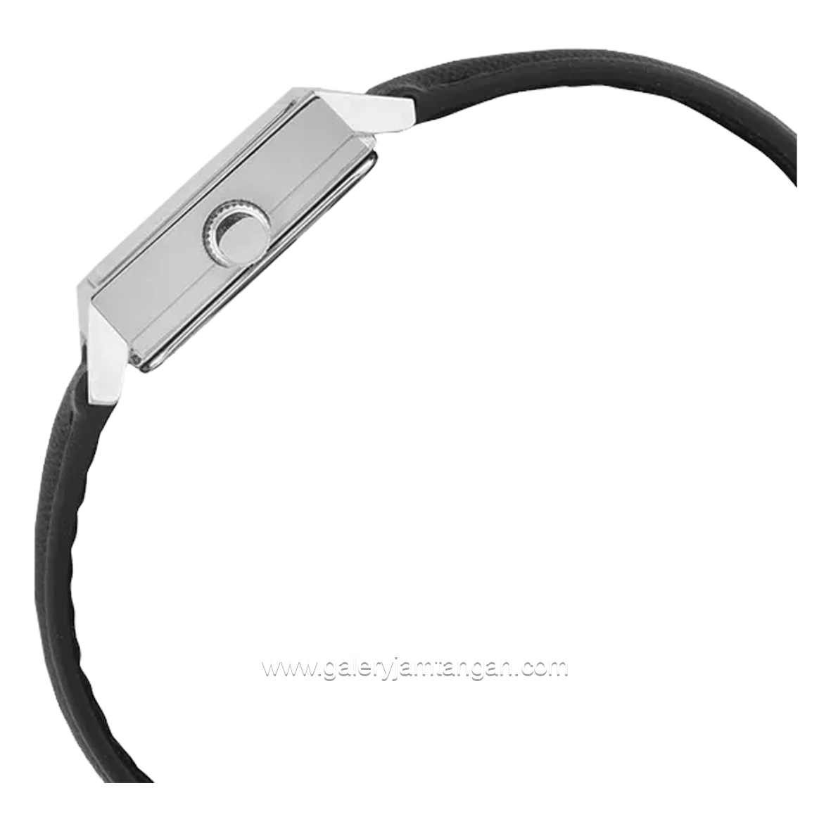 Christophe Arden CA 2003 LD Black Silver Dial White Leather Strap