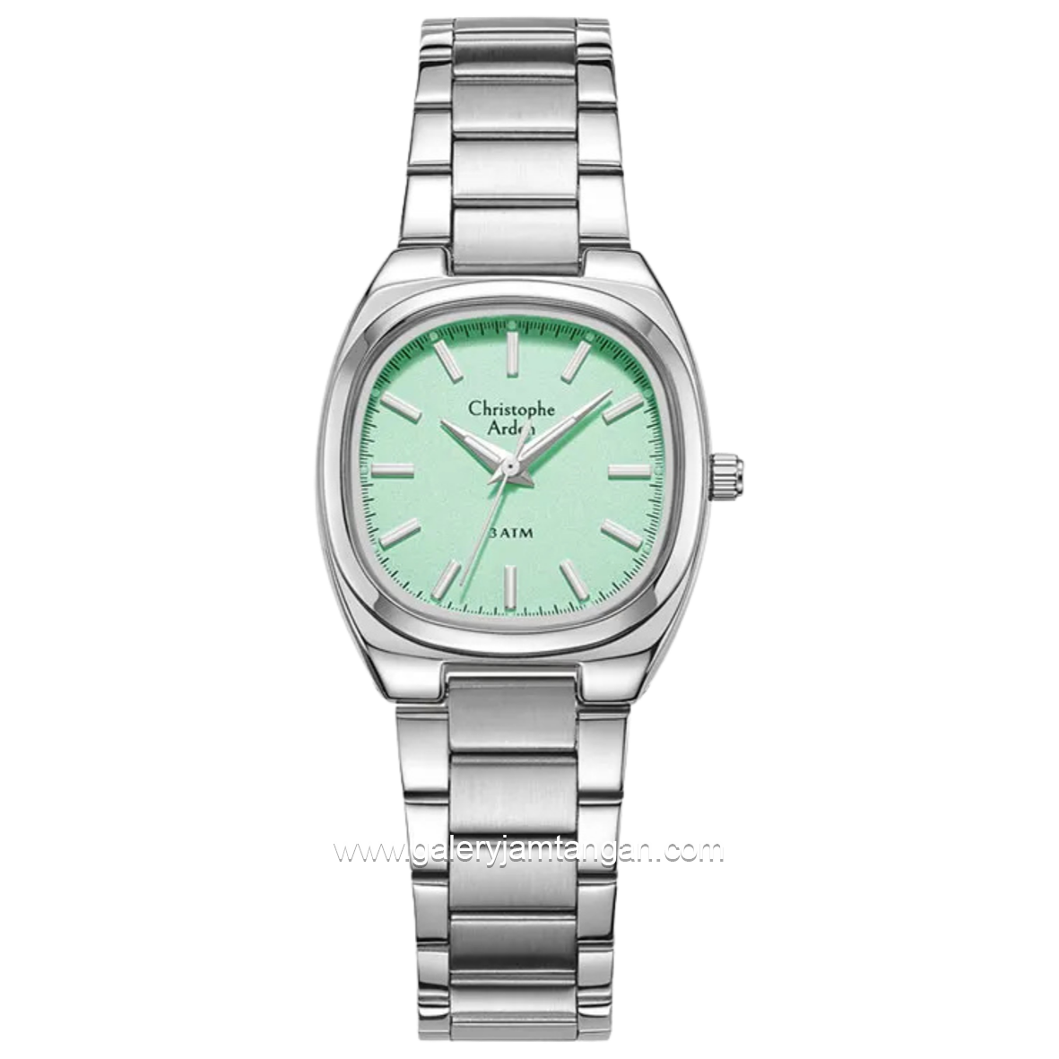 Christophe Arden CA 1005 LH Silver Dial Green Stainless Steel
