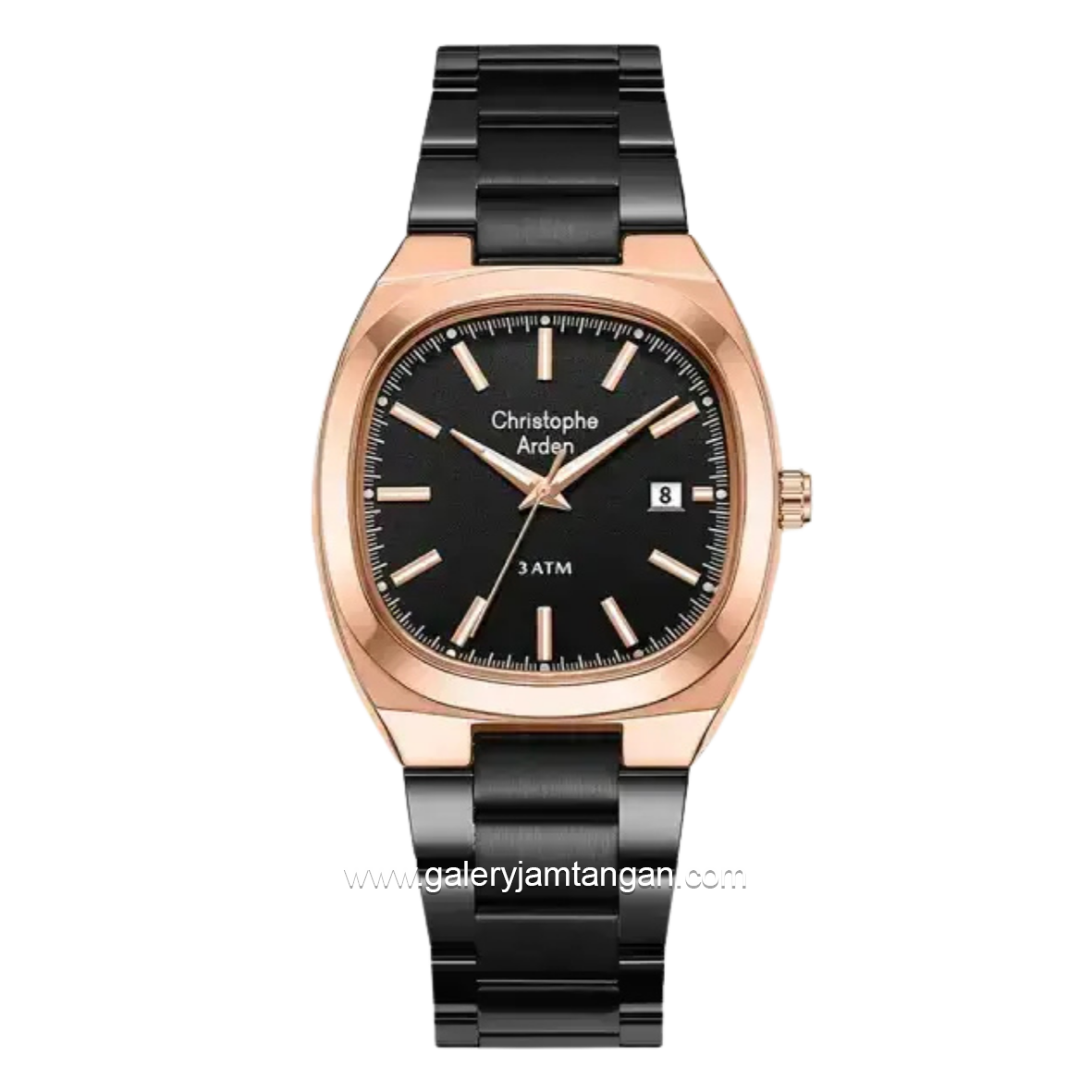 Christophe Arden CA 1005 MDFBRBA Black Rosegold Dial Black Stainless Steel