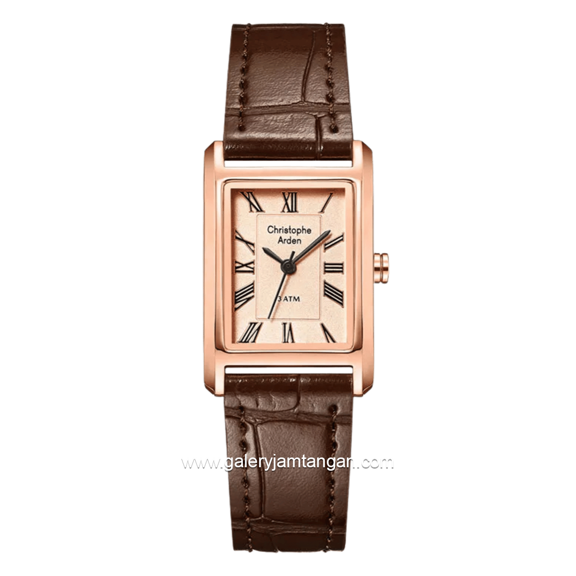 Christophe Arden CA 1006 LH LRGPN Brown Rosegold Dial Rosegold Leather Strap