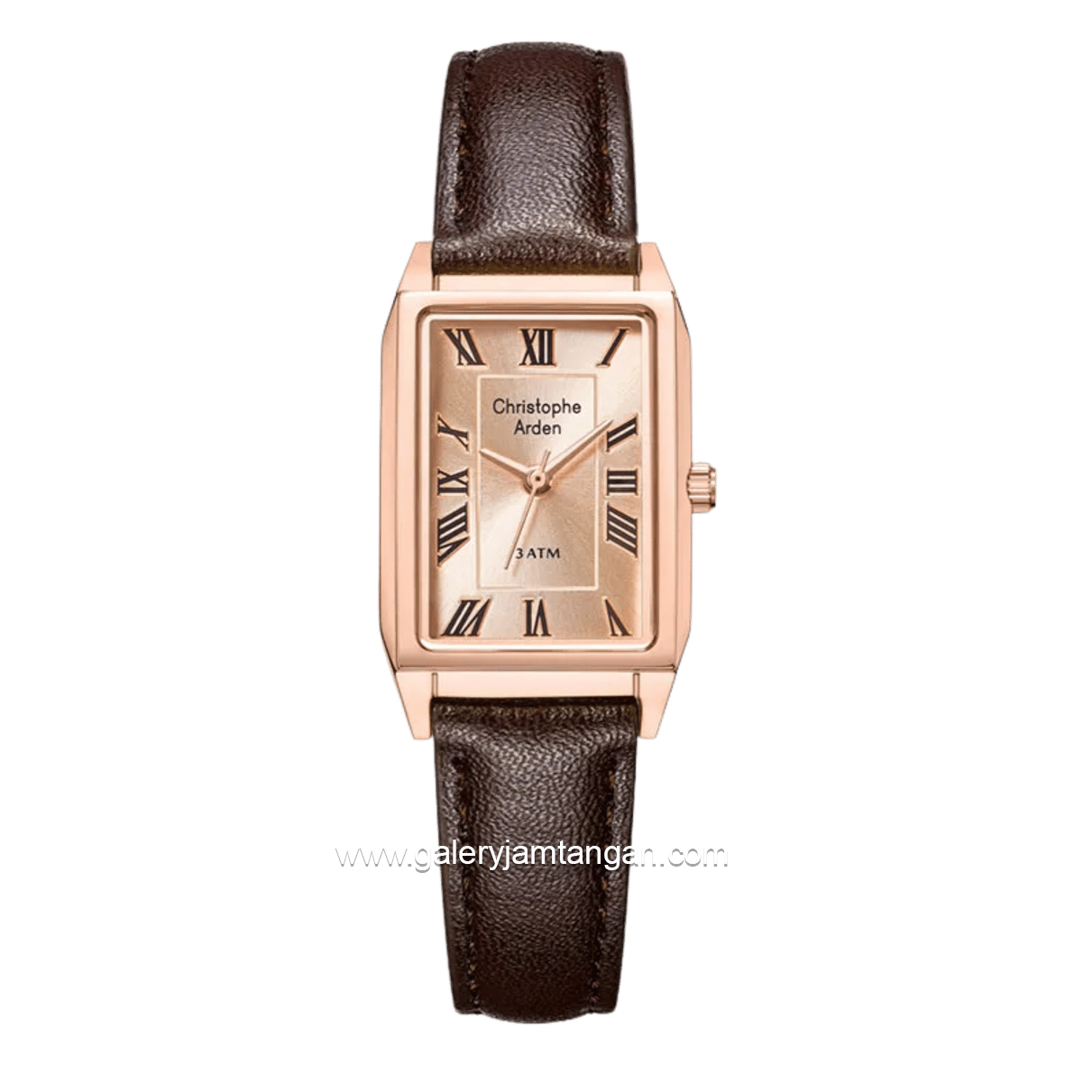 Christophe Arden CA 1007 LH LRGLN Brown Rosegold Dial Rosegold Leather Strap
