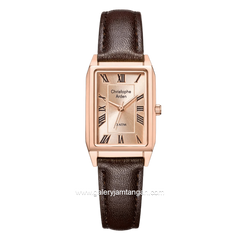 Christophe Arden CA 1007 LH LRGLN Brown Rosegold Dial Rosegold Leather Strap